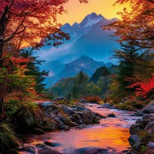 Схема вышивки «пейзаж»