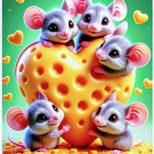 Схема вышивки «Мышки»