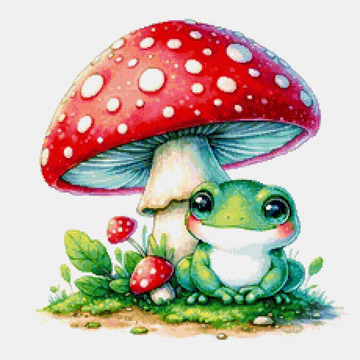 Лягушка - грибы - предпросмотр