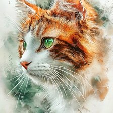 Схема вышивки «Зеленоглазая красавица»