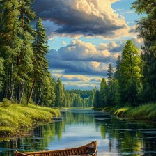 Схема вышивки «пейзаж»