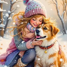 Схема вышивки «рождественские объятия»