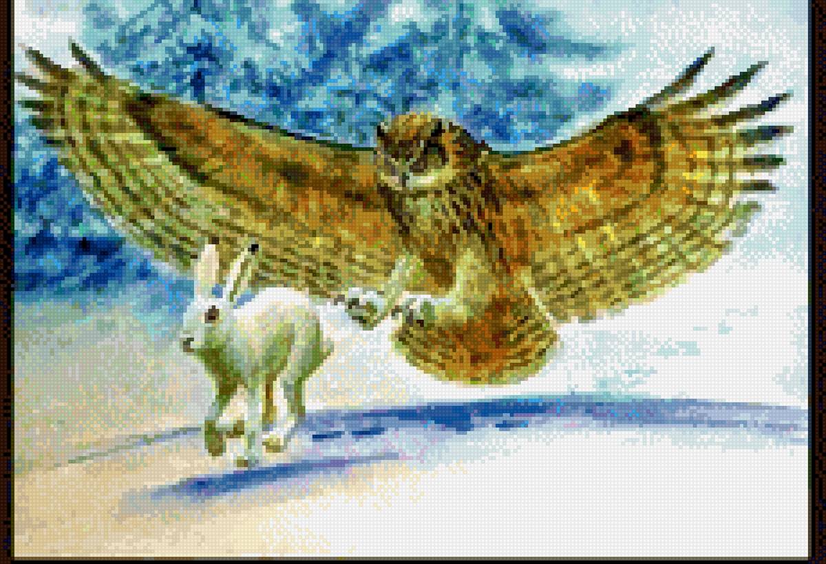 Сова - заяц - предпросмотр