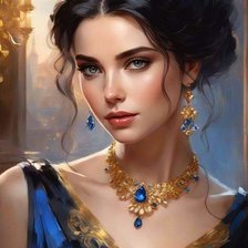 Схема вышивки «Девушка»