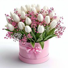 Схема вышивки «Белые тюльпаны»