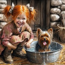 Схема вышивки «банный день»