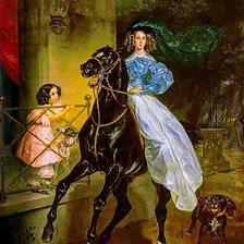 Схема вышивки «всадница брелова»