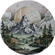 Схема вышивки «Горный пейзаж»