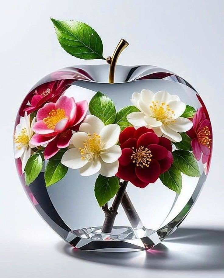 Волшебное яблоко 1 - яблоко, цветы - оригинал