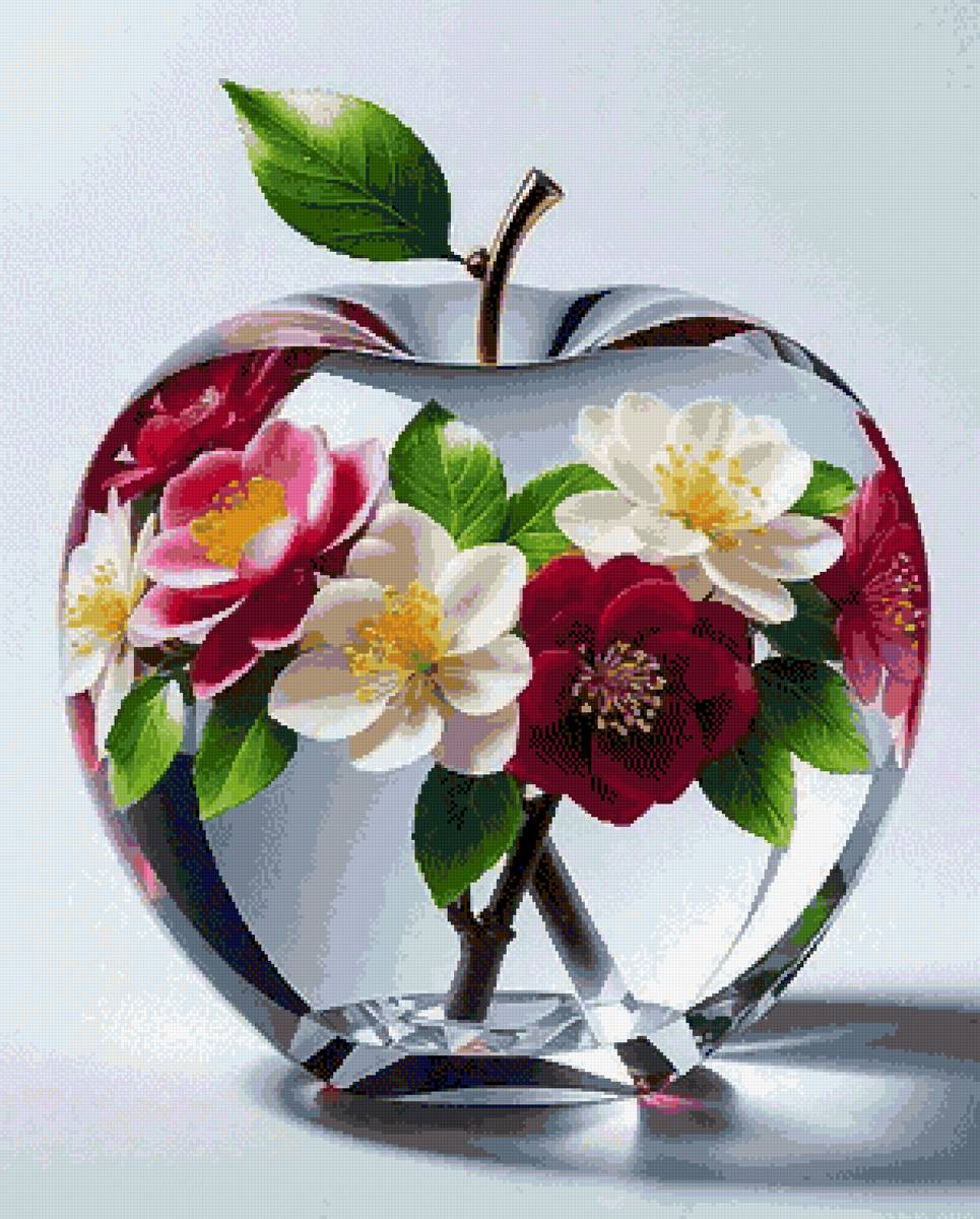 Волшебное яблоко 1 - яблоко, цветы - предпросмотр