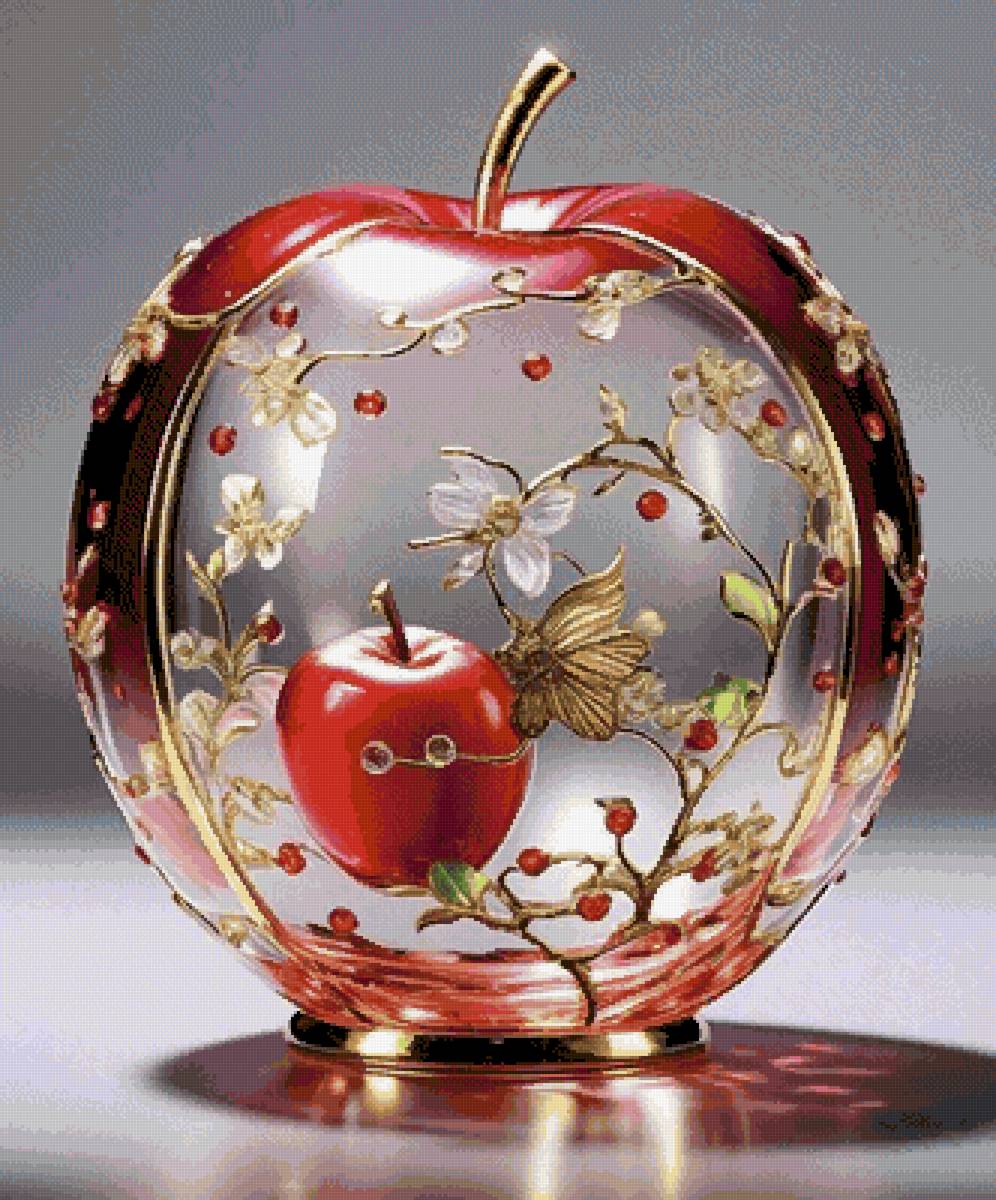 Волшебное яблоко 2 - яблоко, цветы, ветки - предпросмотр