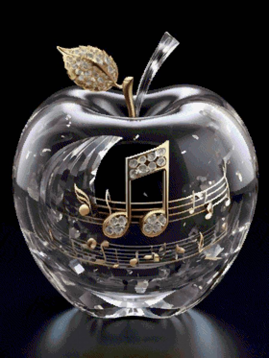 Волшебное яблоко 3 - яблоко, ноты, музыка - предпросмотр