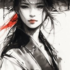 Схема вышивки «Девушка»