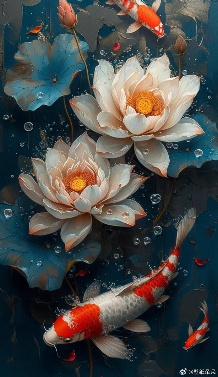 Кои - кои, лотос, рыбки - оригинал