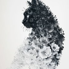 Схема вышивки «Чёрный кот»