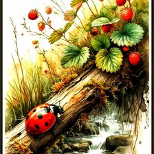 Схема вышивки «Земляника»