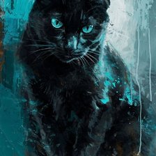 Схема вышивки «Кот»