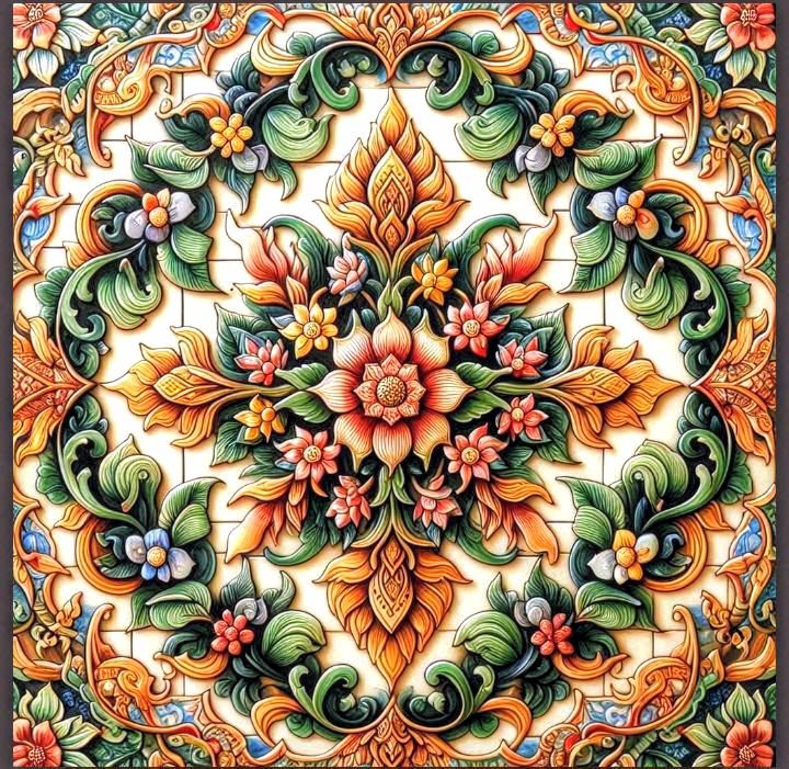 Подушка - узор - оригинал