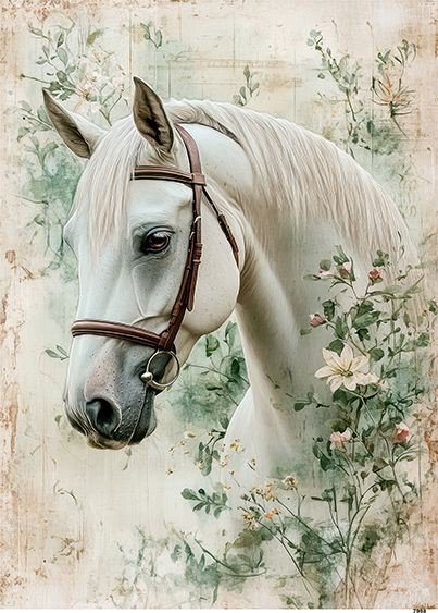 Белая лошадь - лошадь, животные - оригинал