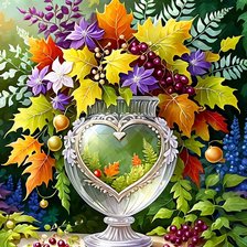 Схема вышивки «осенний букет»