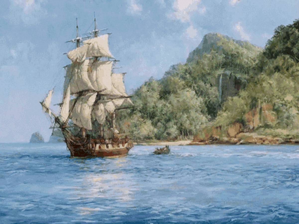 Худ. Монтегю Доусон - море, парусник, доусон монтегю, монтегю доусон - предпросмотр