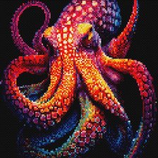 Схема вышивки «Осьминог»