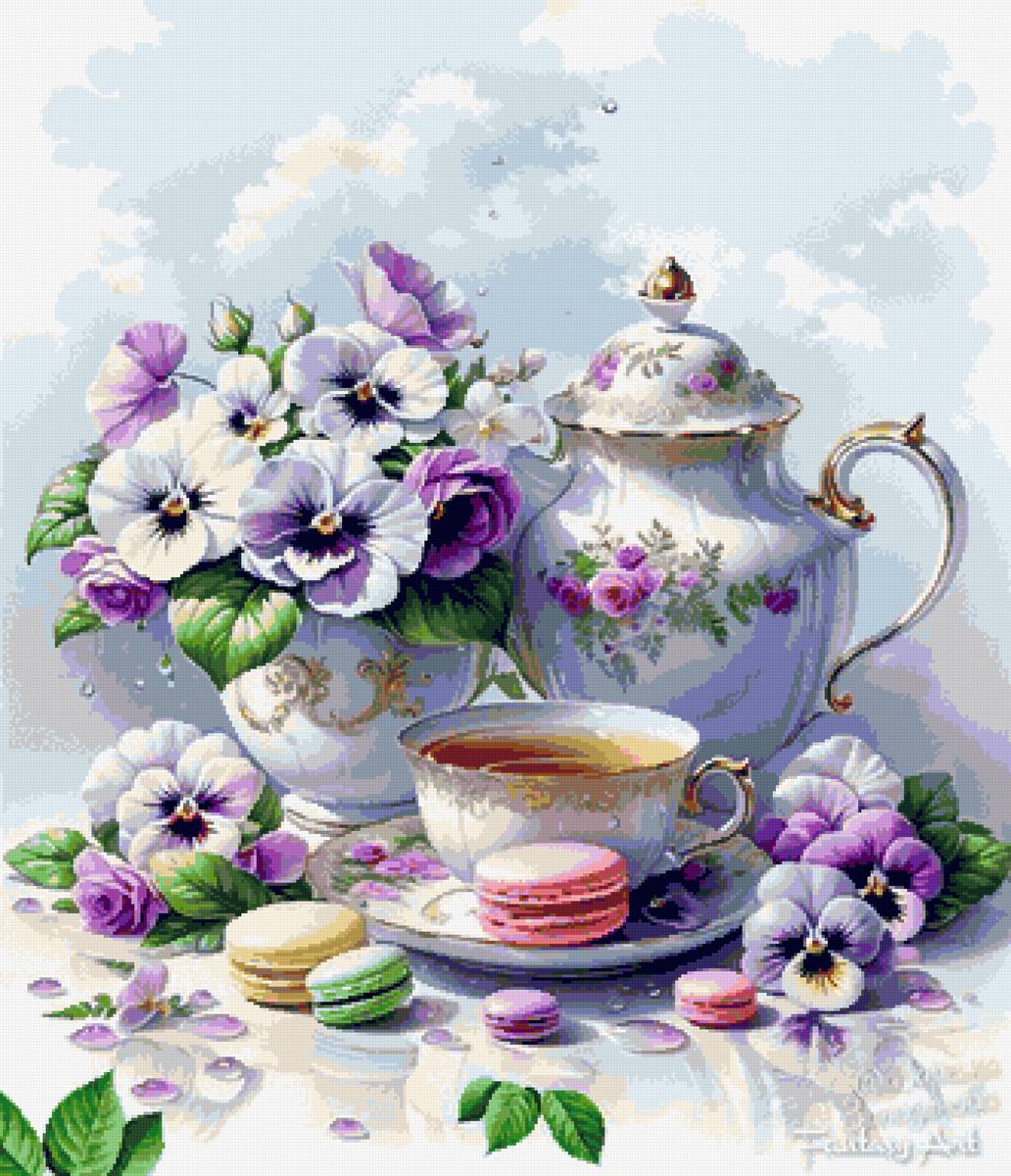 утренний чай для любимой - предпросмотр