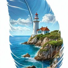 Схема вышивки «Волшество пера 1»