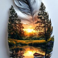 Схема вышивки «Волшебство пера»