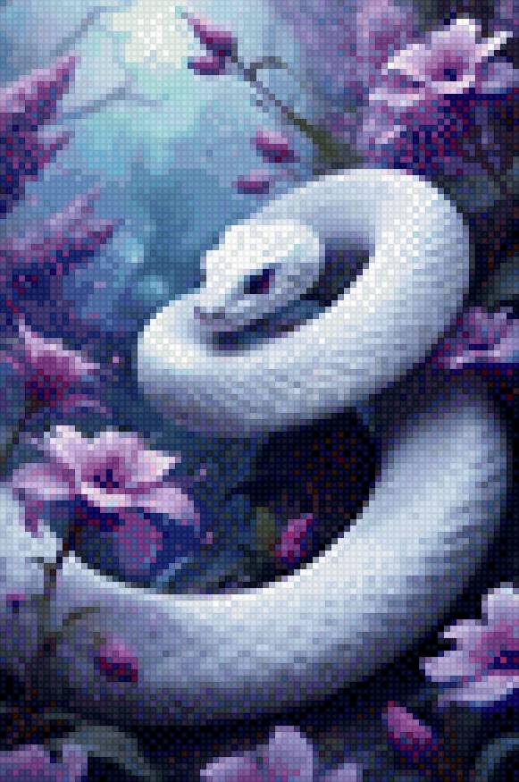 Металлическая белая змея - змея - предпросмотр