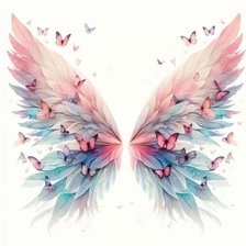 Схема вышивки «Alas con mariposas»