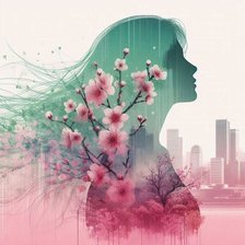 Схема вышивки «Девушка-Весна»