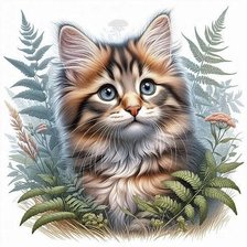 Схема вышивки «кошки»