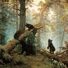 Схема вышивки «В сосновом  с син»