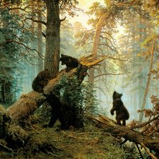 Схема вышивки «Утро в сосновом»