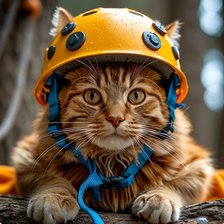 Схема вышивки «Кот - горный турист»