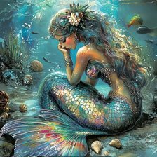 Схема вышивки «русалочка»