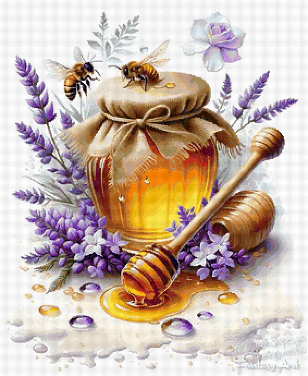 медовый Спас - мед, пчелки, лаванда - предпросмотр