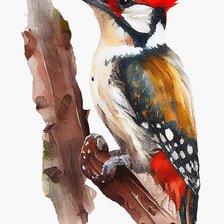 Схема вышивки «Дятел»