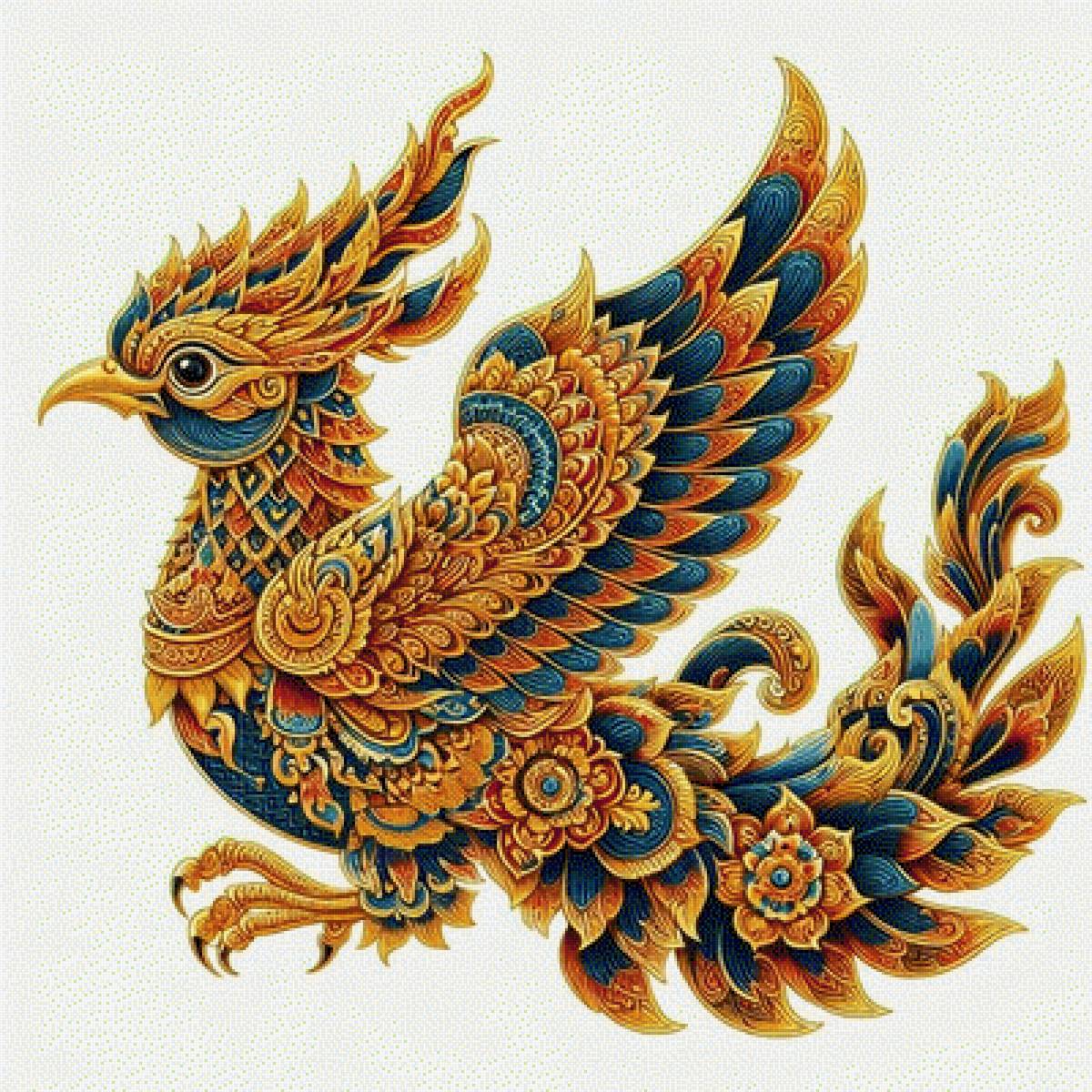 птица Феникс - огонь, феникс, птичка, жар - предпросмотр