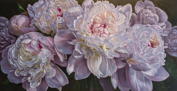 пионы - цветы, пионы, букет, розы - оригинал