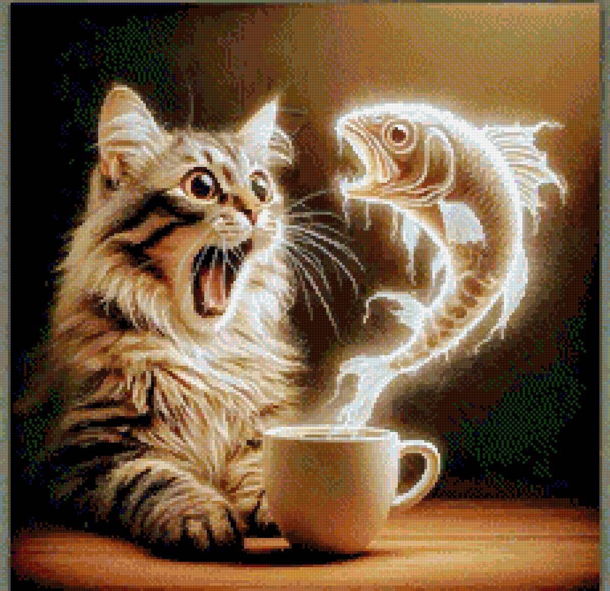 Кошки - чай - предпросмотр