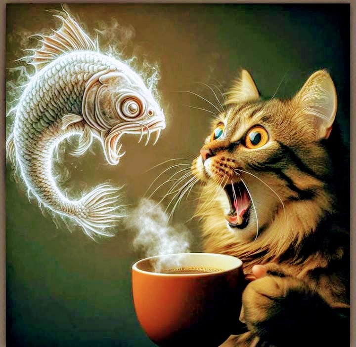 Кошки - чай - оригинал