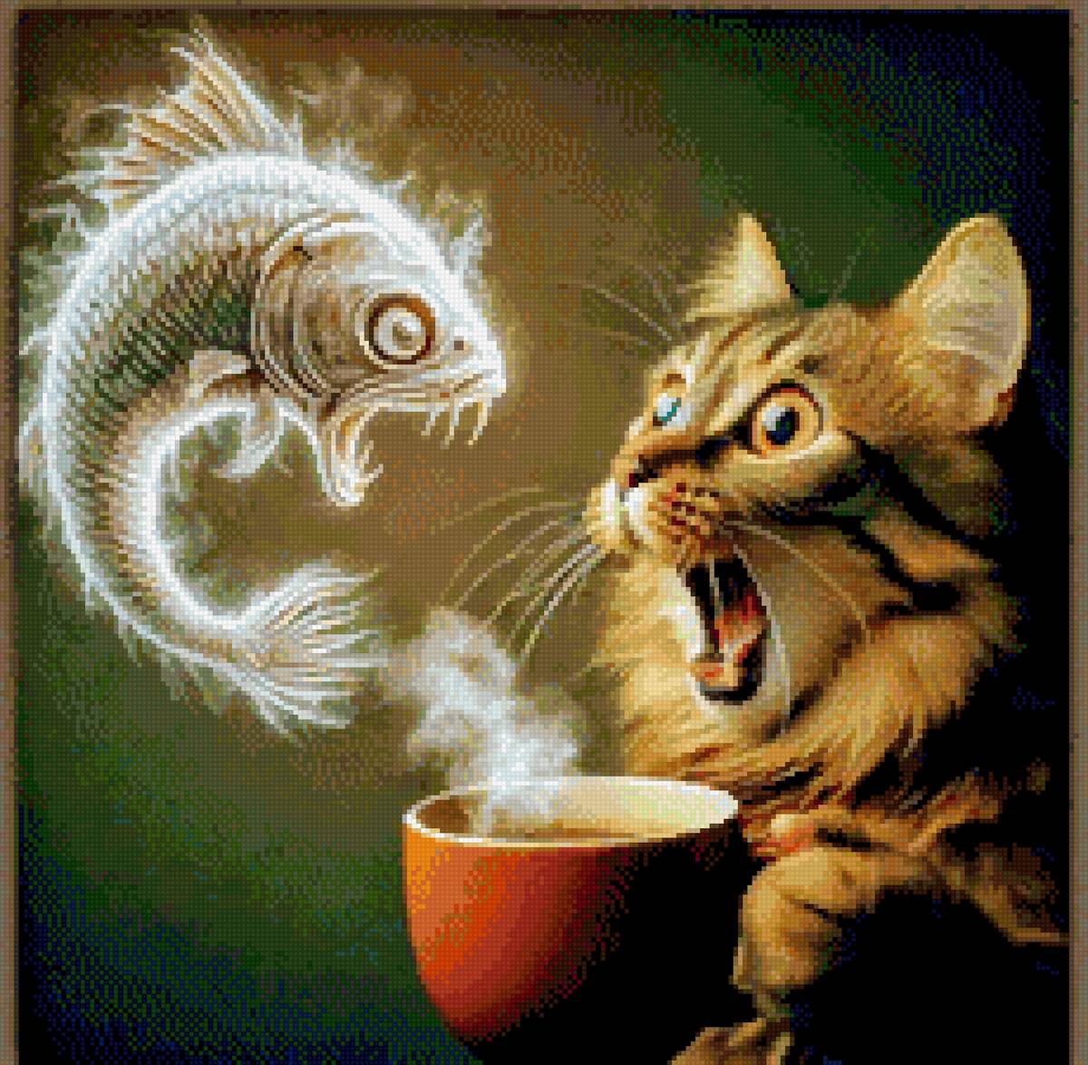 Кошки - чай - предпросмотр