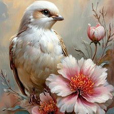 Схема вышивки «Птичка»