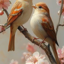 Схема вышивки «Птички»