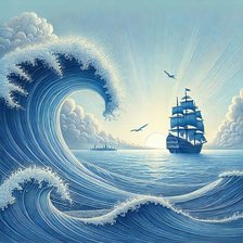 Схема вышивки «пейзаж»