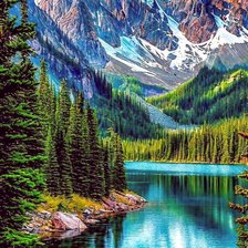 Схема вышивки «Горы»