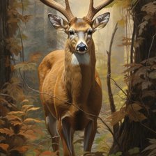 Схема вышивки «Благородный олень»