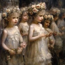 Схема вышивки «Flower girls»